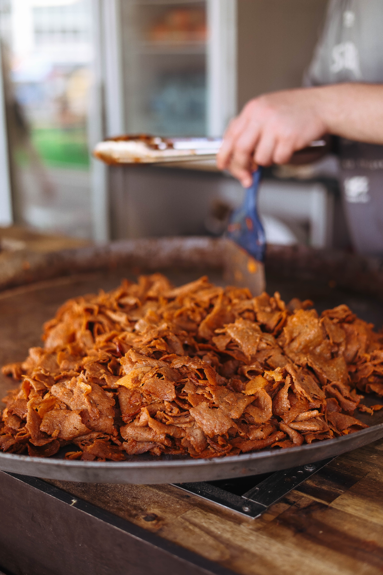 Hand-carved döner meat